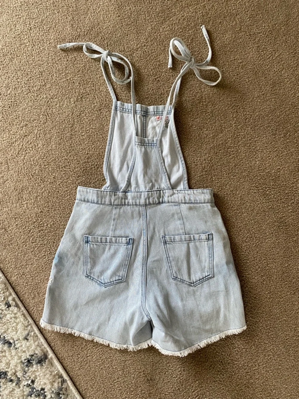 Driftwood Raphy Shortall Floral Embroidered Overalls - Picture 5 of 9